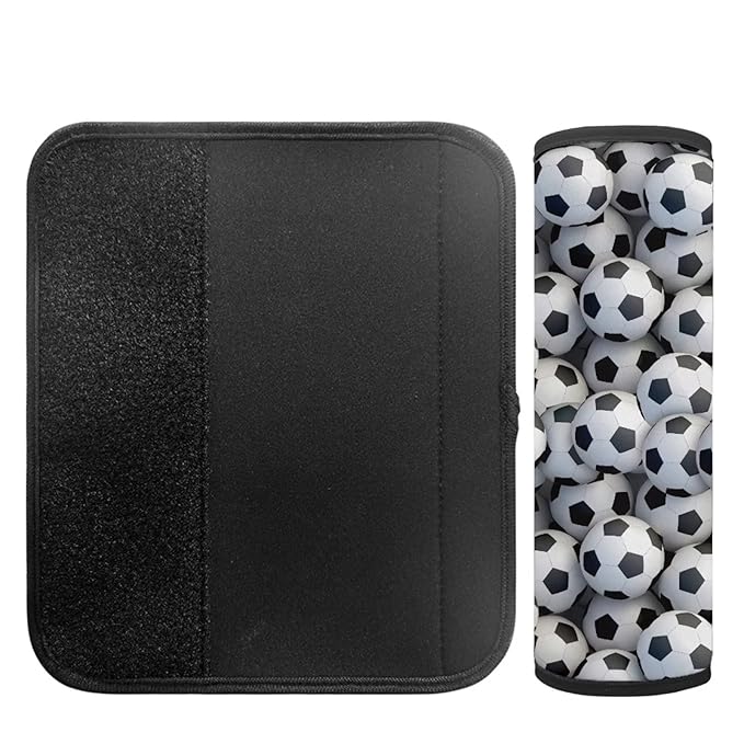AFPANQZ Football Pattern Car Seat Belt Pads Covers Set for Kids Boys Soft Safety Seatbelt Pad Cushion Shoulder Stripe Padfor Children Car Seats Accessories Decor 2 Pieces Set