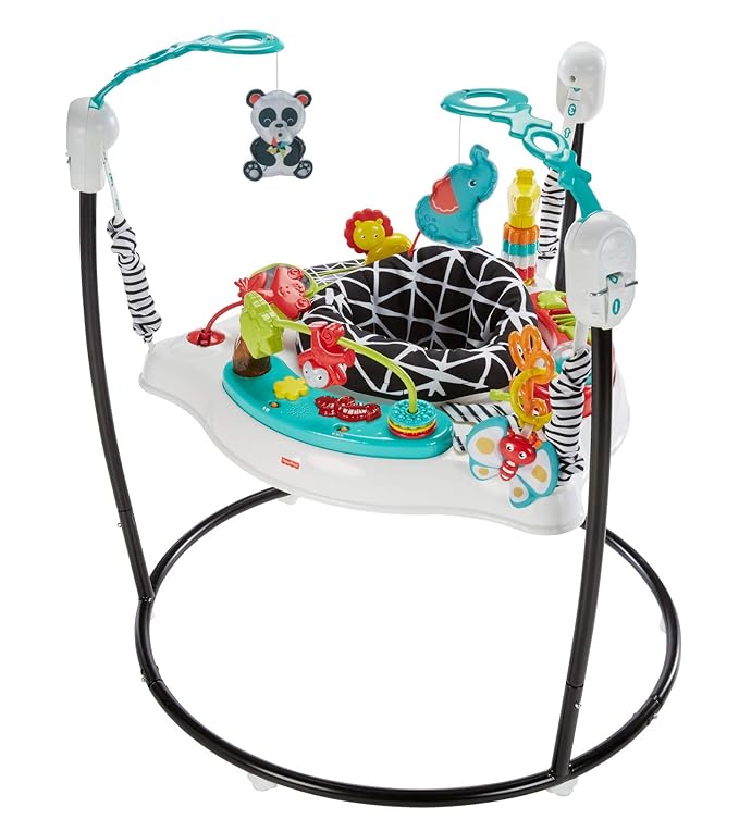 Fisher-Price Baby Bouncer Pink Petals Jumperoo Musical Activity Center with Lights Sounds & Developmental Toys