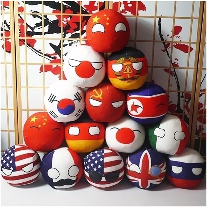 7.9in Poland Ball,Countryball, UK, Canada, France, Country Ball,Decorations, Anime Cosplay, Plush Toys,Countryballs,Plushies (Color : England, Size : 20cm)