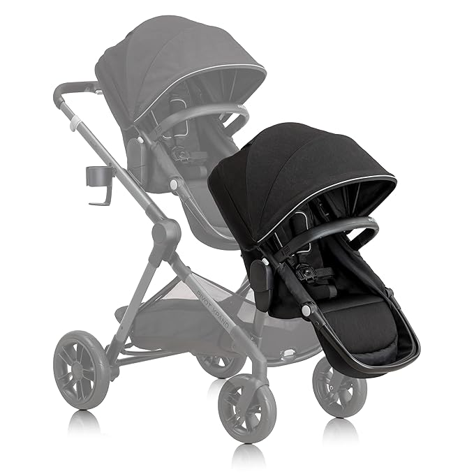 Evenflo Pivot Xpand Modular Travel System with LiteMax Infant Car Seat with Anti-Rebound Bar (Ayrshire Black) & Pivot Xpand Second Seat (Ayrshire Black)