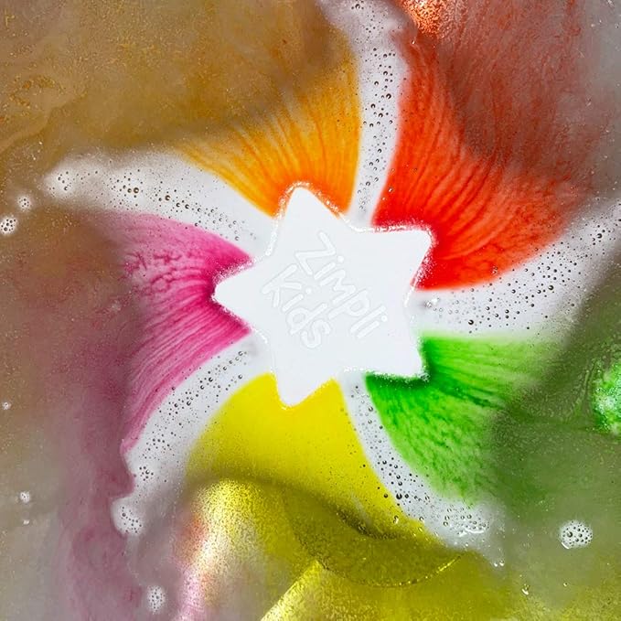 Large Star Bath Bomb, Magically Creates Rainbow Special Effect, Birthday Gifts for Children, Toddlers, Boys & Girls, Moisturising Fun Bath Toy, Vegan Friendly & Cruelty Free
