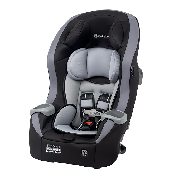 Baby Trend Trooper™ Slim 3-in-1 Convertible Car Seat, Dash Black – Slim Fit, 3-in-1 Growth Modes, Lightweight Design, Adjustable Comfort Padding