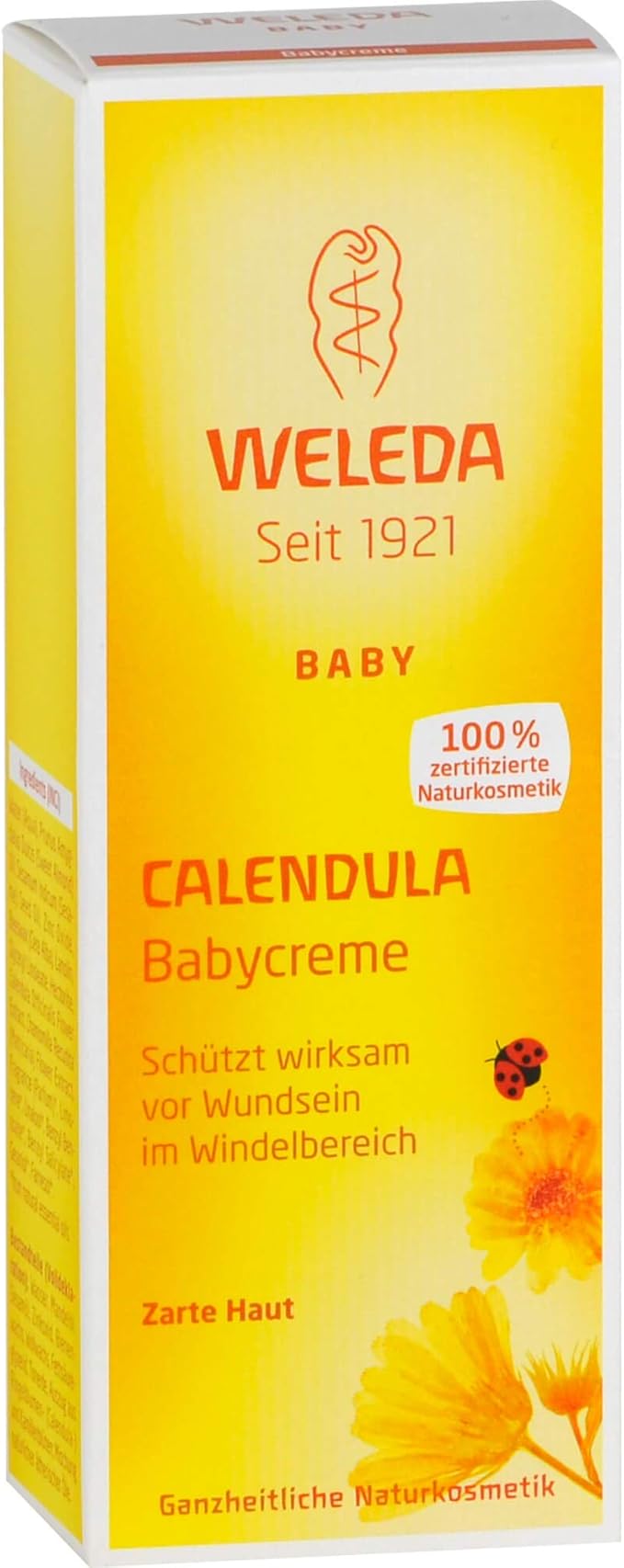 WELEDA Calendula Baby Cream - Protects Sensitive Baby Skin Against Soreness - The Ideal Care for The Diaper Area - Cares Gently & soothes Skin - Promotes Skin Regeneration - 75 ml