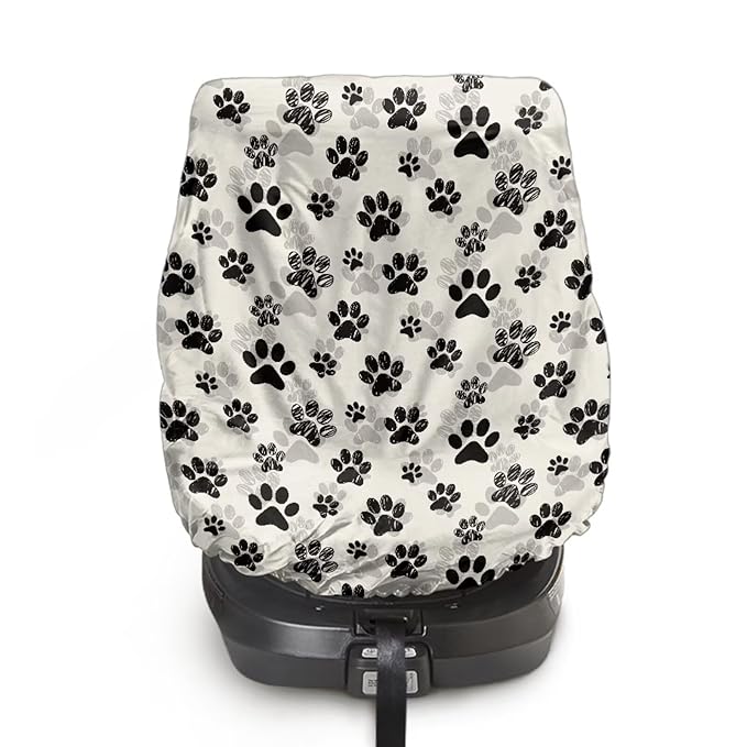 Car Seat Sun Shade Cover, Portable Stretchable Car Seat Cover Baby Trend Car Seat Protector, Easy Installation for Baby & Kids, Boho Flower