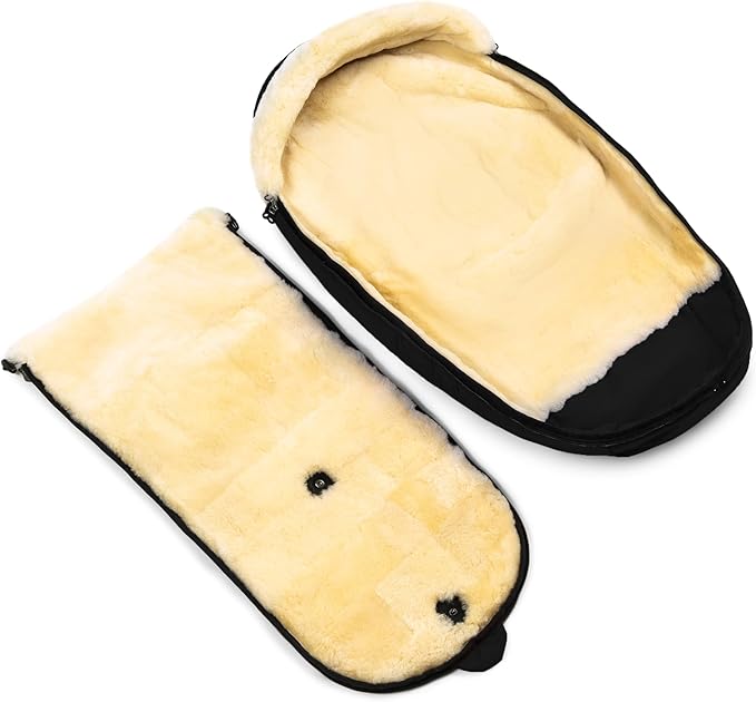 WERNER CHRIST Baby Sheepskin footmuff LADIS - for Small Travel Buggies (Children from 6 to 36 Months), Made of Medical Lambskin