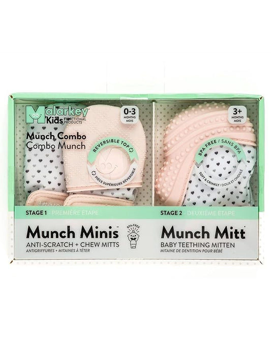 Pink Heart Teether Combo by Malarkey Kids