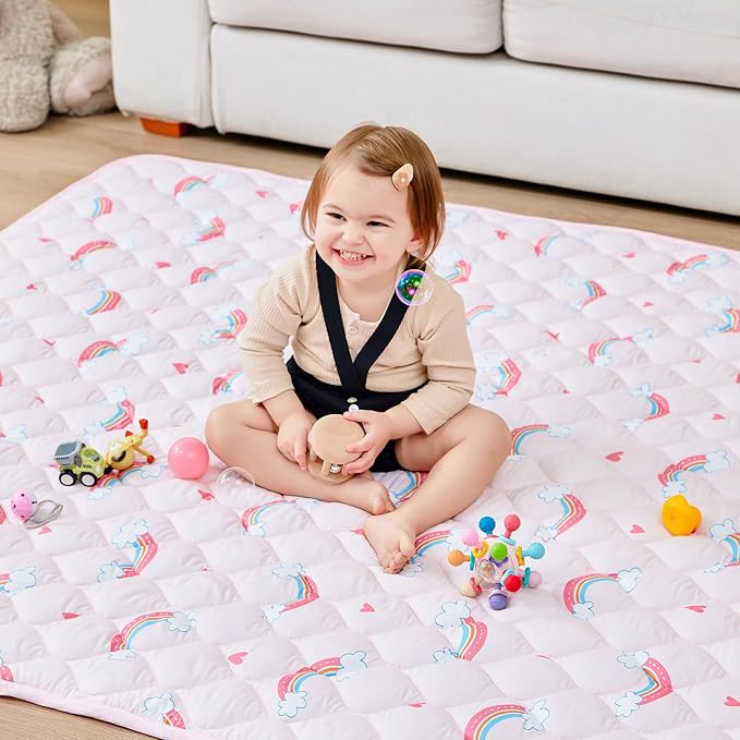 Baby Play Mat, Extra Large&Thick Baby Mat for Floor, Foldable Padded Floor Mat for Baby
