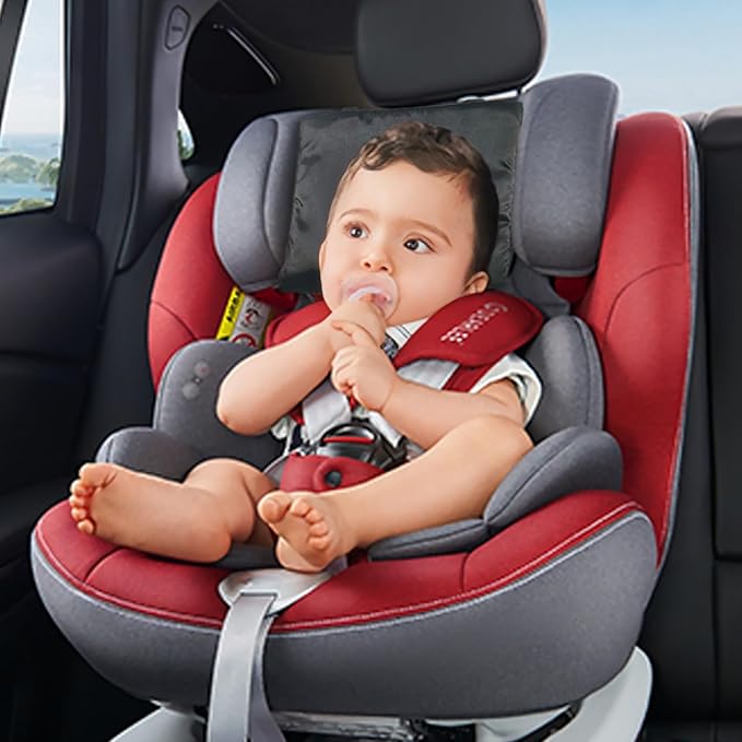 2 Pack Carseat Covers Baby Satin Car Seat Headrest Cover for Babies Hair Protector Soft Silk Feeling Protection Head car seat headrest Support (black)