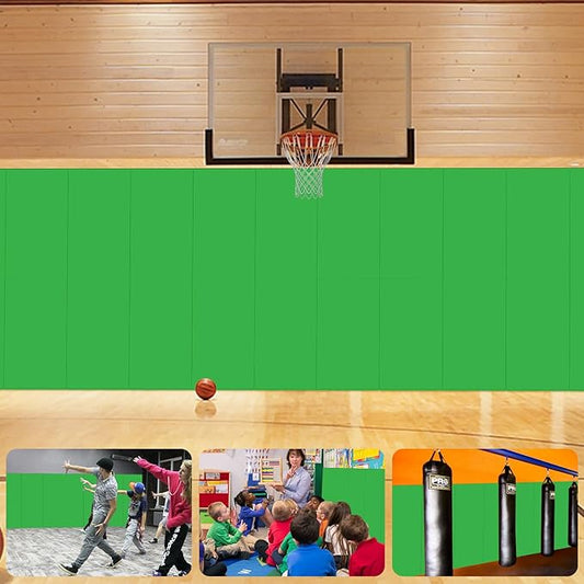 Gym Wall Padding for Gym Wall Pad for Kids Wall Padding 2" Thick Gym Padding for Wall Mat 4" Thick Wall Protection Pads, Durable Waterproof Wall Pad for Safety[Colorful]