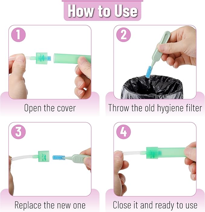 Mr. Pen- Baby Nasal Aspirator Hygiene Filters with Tweezer, 200 Pack, Nasal Aspirator Filters for Baby
