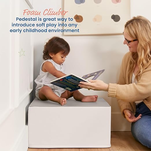 ECR4Kids SoftZone Pedestal Play Block Corner Climber, Beginner Playset, Contemporary