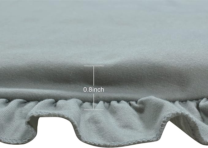 ABREEZE Baby Cotton Play Mat Soft Crawling Mat Detachable Washable Game Blanket Floor Playmats Kids Infant Child Activity Round Rug Home Room Decor,Light Grey