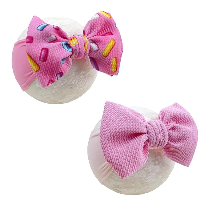 Baby Girl Headbands Nylon Bow Hair Accessories for Newborn Infants Toddlers (Y01, FZ)