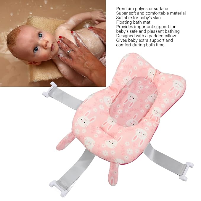 Baby Bath Mat Prevent Slip Soft Quick Dry Lightweight Sitting and Lying Down Infant Bath Cushion for Newborn Infant ()