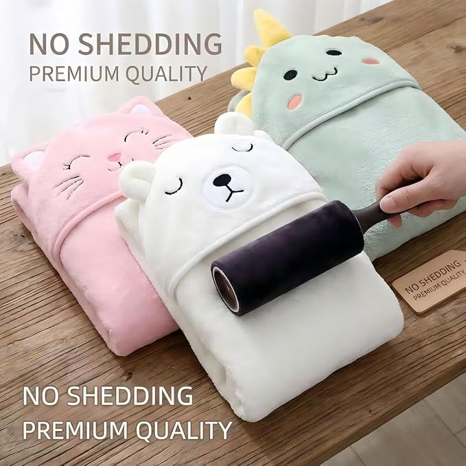 Hooded Baby Towel - 3 Pack Premium Soft Bath Towel for Baby, Newborn,Infant - Ultra Absorbent,Natural Baby Stuff Towel, Soft Coral Velvet Coral Fleece Bath Towel for Boys and Girls