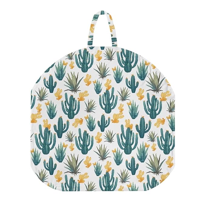 Green Cacti Newborn Lounger Pillow Cover Removable Soft Slipcover for Newborn Baby Padded Lounger Infant Floor Seat Cover for Boys Girls Baby Essentials