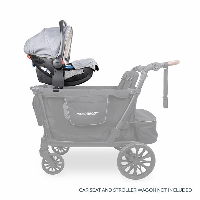 WONDERFOLD Infant Car Seat Adapter for Graco Car Seat - Full 360-Degree Rotation, Easy to Install & Folds with Wagon Stroller, W2 Pro Series