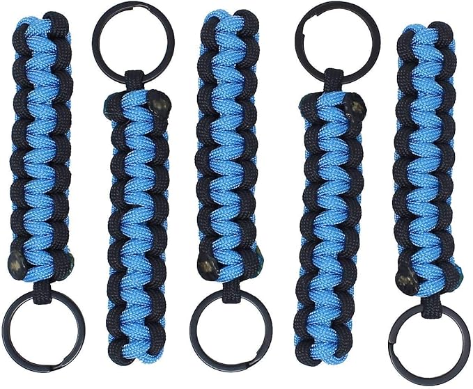 BubbasGarageTv - Large Heavy Duty Paracord Zipper Pulls (Light Blue)