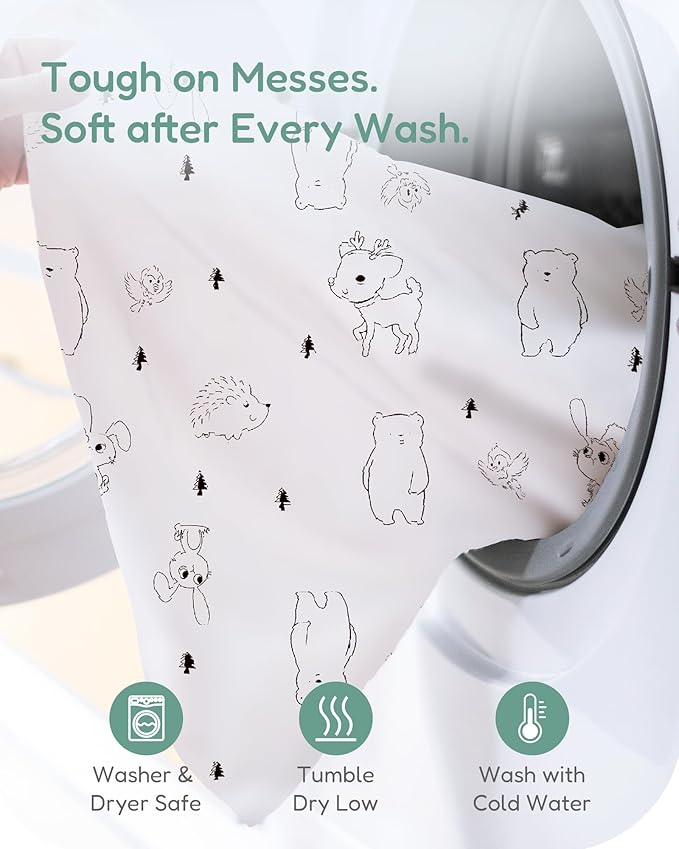 Pack and Play Sheets Fitted 2 Pack, 38x26 Graco Pack n Play Sheets for Playard & Travel Crib Mattress, Ultra Soft Jersey Knit, Breathable Stretchy Deep Pocket, Compatible with Mini Cribs