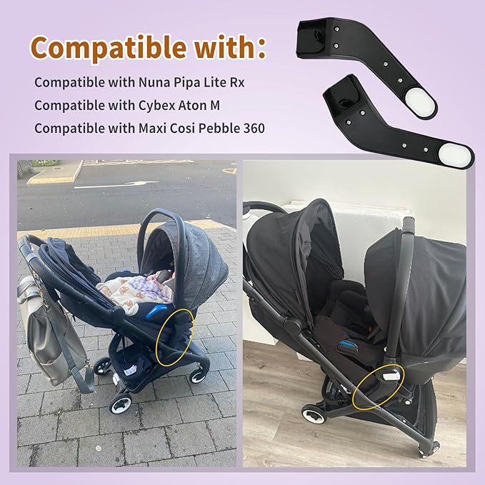 Butterfly Car Seats Adapter,Butterfly Adapter Infant Stroller Accessory Compatible with Nuna Pipa Lite Rx and Cybex Aton M and Maxi COSI Pebble 360