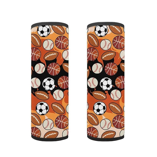 Biyejit Balls Pattern 2 Pieces Set Seat Belt Cover for Kids, Soft Anti-Skid Seat Belt Cushion for Children, Car Seat Belt Pads Cover for Boys Teens