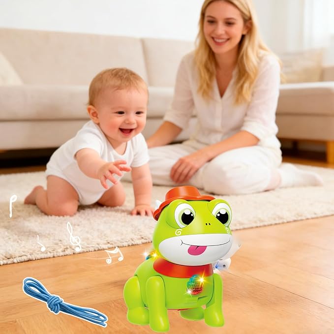 Baby Toys, Fun Tummy Time Toy for Toddlers with Music and Light, Interactive Walking Moving Sensory Toys for Infant Baby Girls and Boys, Birthday Gifts for Kids Boy Girl 3 4 5 6 7 8 Years