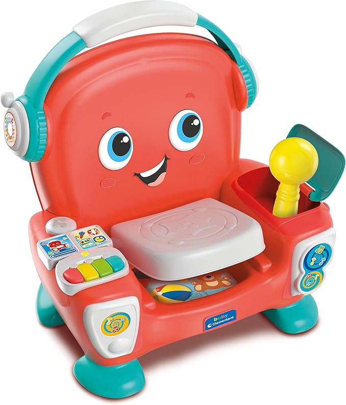 Clementoni - The Dance Chair, Educational Musical Chair to Learn First Knowledge; Children's Bilingual Musical Game Spanish and English, from 12 Months (61359)