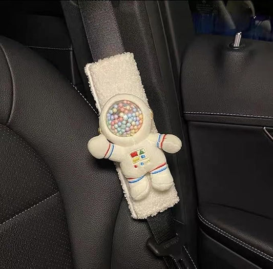HOUKIG Car Seat Belt Cover Stocking Stuffers Cute Creative Toy Flower Cloud Duck Safety Seatbelt Shoulder Pad Auto Accessory Neck Cushion Protector Seatbelt Shoulder Protector Nice Gift (Astronaut)