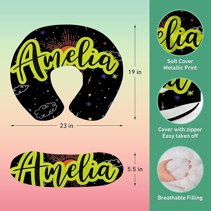Custom Name Car Seat Canopy - Baby Car Seat Covers, Infant Stroller Cover, Bright Green Star Carseat Canopy Christmas Birthday Gifts for Girls and Boys