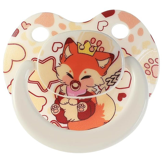 Big Size Adult Pacifier for Anxiety: Cute Paci Large Shield for Sleep - Silicone Binky Autism Toys with Case White
