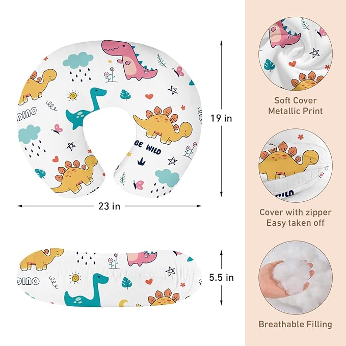 Custom Name Car Seat Canopy - Baby Car Seat Covers, Pink Dinosaur Print Infant Stroller Cover, Carseat Canopy Christmas Birthday Gifts for Girls and Boys(27"x29")