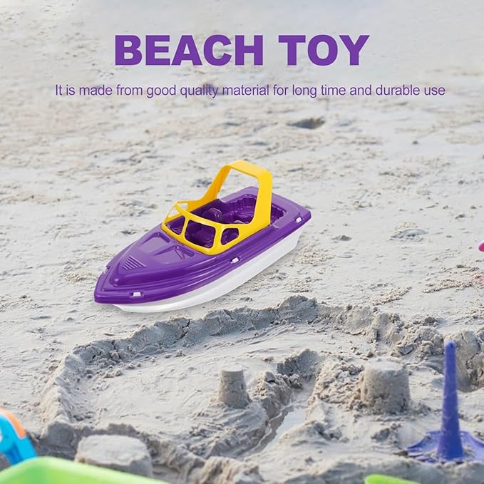 TOYANDONA Toddler Race Boat Toy Set Plastic Speedboat Bath Toy Floating Sailing Boat Playthings for Tub Pool Beach Water Play