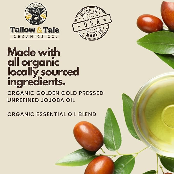 Tallow And Tale Grass-Fed & Finished Organic Tallow Cream | Face & Body Moisturizer | For Sensitive, Dry & Irritated Skin (4 OZ, Udderly Pure – Unscented)