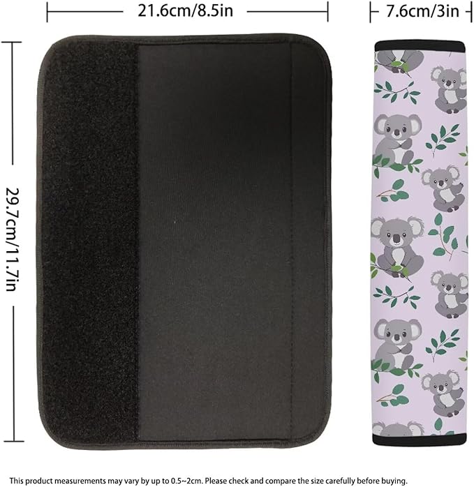 Car Seat Shoulder Strap Pads Seat Belt Pad Auto Seat Belt Cover Seatbelt Shoulder Pad Koalas Seat Belt Cover Pad for Kids Seat Belt Covers for Women Seat Belt Neck Protector Car Belt Cover