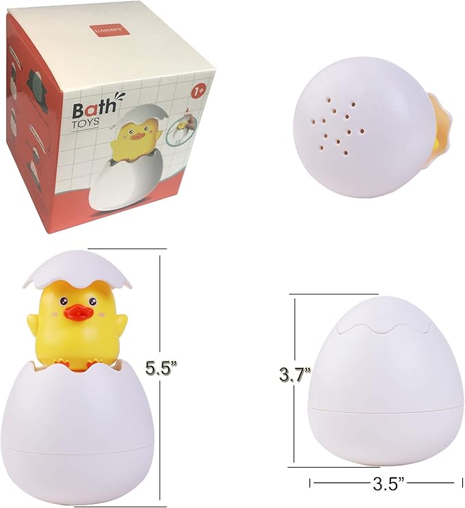 Easter Eggs Basket Stuffers,Baby Bath Toys for Toddlers 1-3 Old Years,Sensory Toys Kids Bathtub Hatching Swimming Pool Bath Toy Gifts for Infants Boys Girls Bithday Water Gun (Ducks)