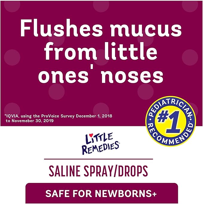 Little Remedies Infant Gas and Nose Solutions (1- 0.5 oz Saline Spray and Drops, 1- 4 oz Fast Acting Gripe Water)
