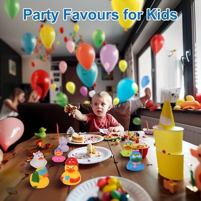 Audaisyly Rubber Ducks Bath Toy for Kids, Assortment Duckies for Jeep Ducking Pool Floater Ducky Bathtub Beach Toys, Party Favors Birthday