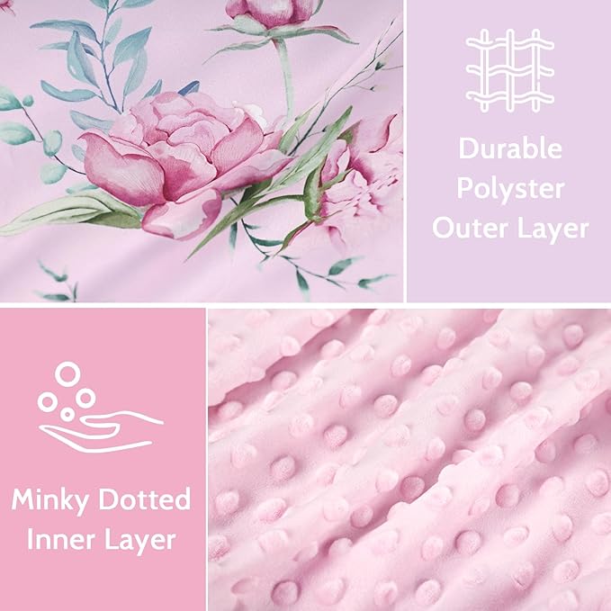DILIMI Baby Car Seat Cover, Minky Warm Car Seat Covers for Babies, Peekaboo Opening Infant Car Seat Cover, Nursing Cover Carseat Canopy, Purple Floral