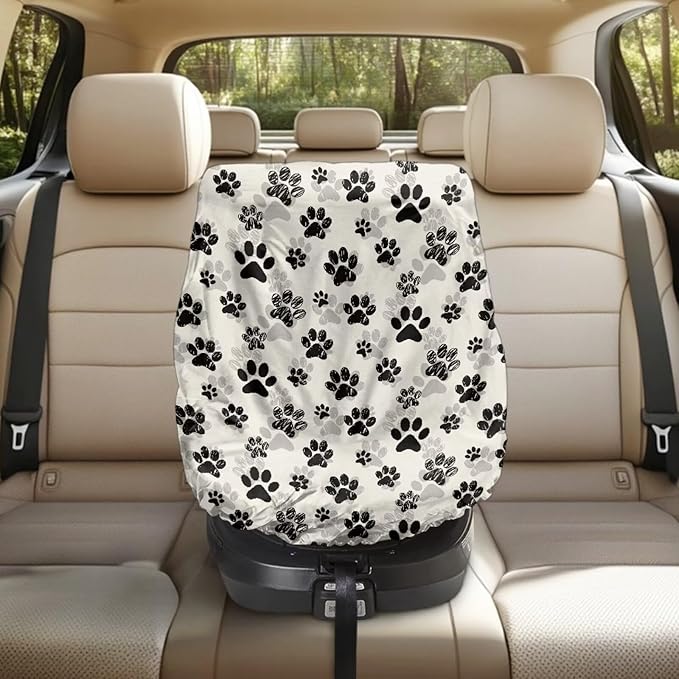 Car Seat Sun Shade Cover, Portable Stretchable Car Seat Cover Baby Trend Car Seat Protector, Easy Installation for Baby & Kids, Boho Flower