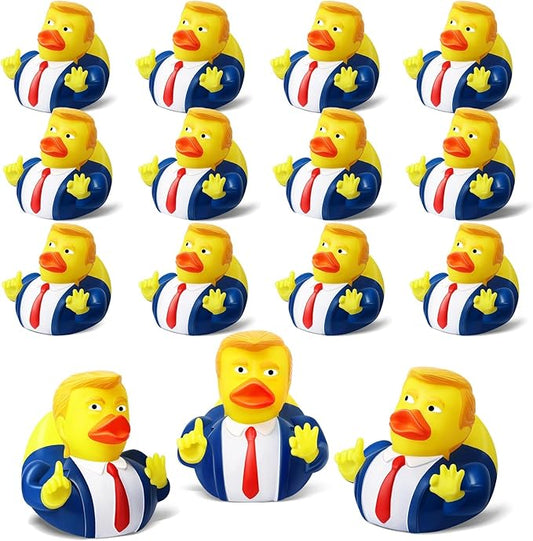 24 Pcs President Rubber Ducks, Funny Duckies, President Memorial and Patriotic Theme Baby Bath Toy, Ducking Game Gifts for Kids Adults, Car Dashboard Decorations, Easter Basket Stuffers for Kids