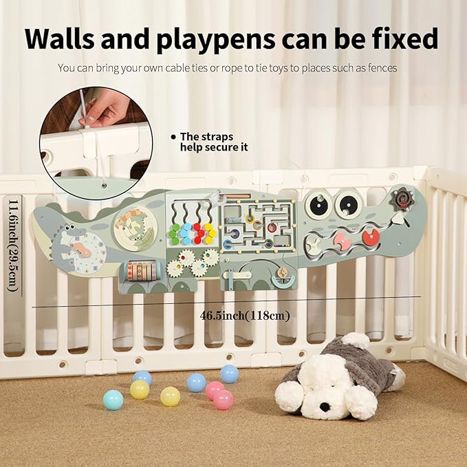 SHIERDU Sensory Wall Panel for Kids Activity Wall Busy Board Panels, Montessori Sensory Toys, Toddler Learning Activity Center