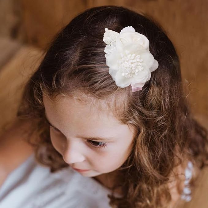 Flower Hair Clip BFNAAgirl Baby Girl Hair Bows Hair Accessories Alligator Clips for Infants Toddlers Gift (one size, flower8063)