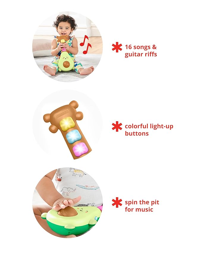 Skip Hop Baby Guitar, Farmstand Grow & Play, Rock-A-Mole and Musical Fruit Band Set