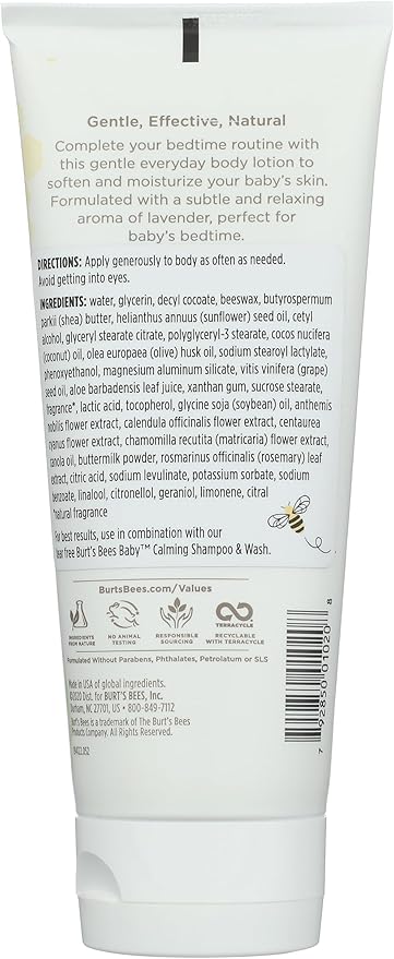 Burt's Bees Baby Nourishing Lotion, Calming Baby Lotion - 6 Ounce Tube