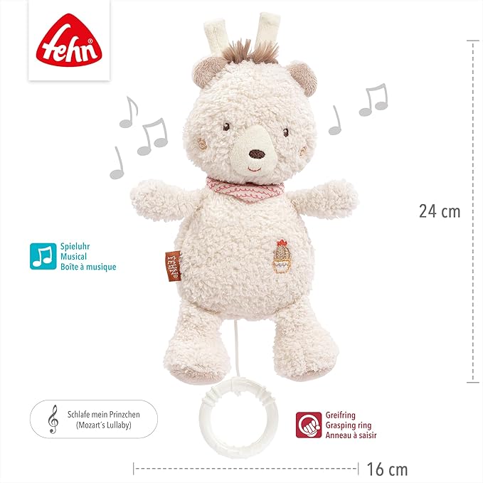 BabyFehn Fehn 058079 Bear Music Box, Natural