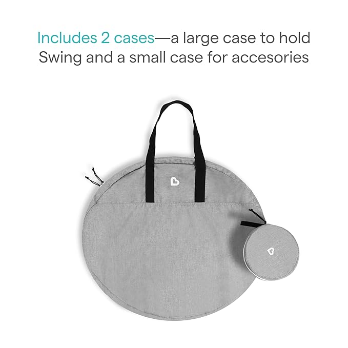 Munchkin Baby Swing Travel Carrying Case with Handles, Grey