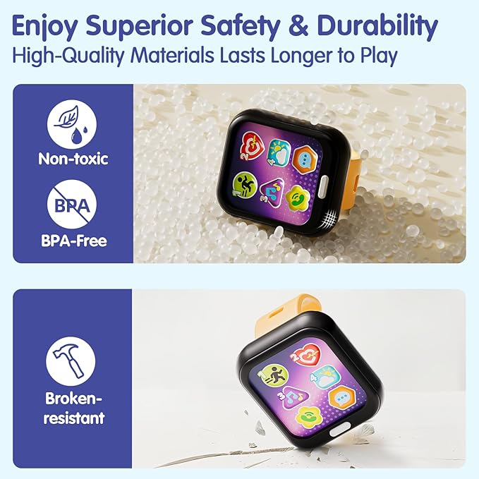 HOLA Toys for 1 Year Old Boys & Girls, 7 Functions Baby Musical Toy Watch, Learning & Travel Baby Toys 6-12-18 Months, Birthday Gift for Boys & Girls Christmas Stocking Stuffers