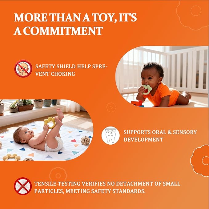 Easter Baby Teething Toys Baby Essentials & Infant Toys Silicone Teether for Babies 0 3 6Months Baby Chew Toys Newborn Learning Developmental Teether Relief Toys with 3pack Baby Toys Gifts Box