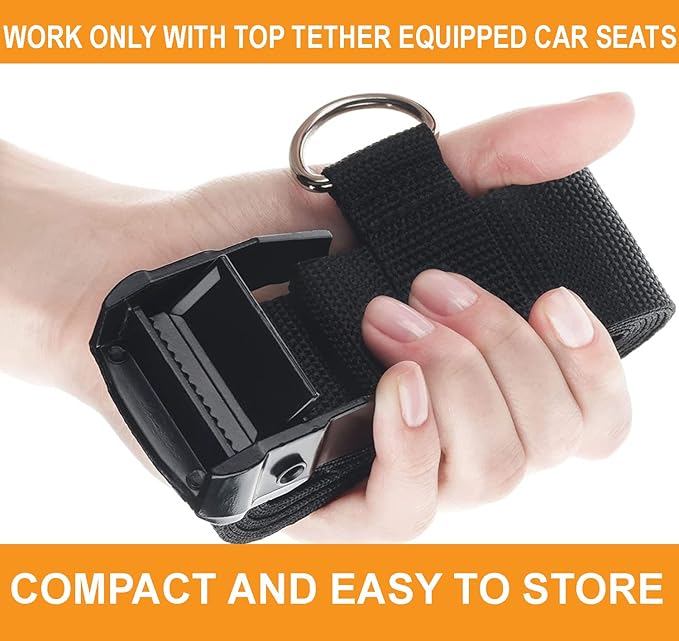 V VOLKGO Car Seat Travel Belt - Easy and Secure Carrier for Airport - Car Seat Belt Strap for Suitcase, Transform Your Baby Chair and Carry-on Luggage into a Dolly Airport Stroller.