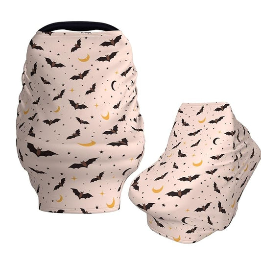 Halloween Bat Baby Car Seat Covers Carseat Canopy Soft Infant Stroller Cover Nursing Breastfeeding Covers for Girls Boys Newborn
